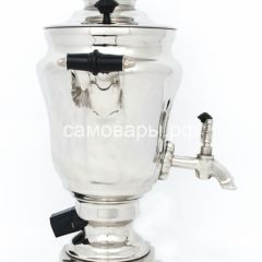 Электрический самовар из латуни никелированный на 1,5 литра форма "Тюльпан" с защитой от выкипания в Красноуральске - krasnouralsk.mebel24.online | фото 3