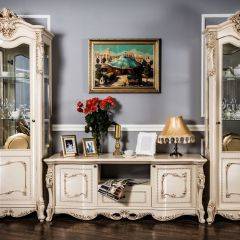 Гостиная Джоконда (крем глянец) 1+ТВ+1 в Красноуральске - krasnouralsk.mebel24.online | фото