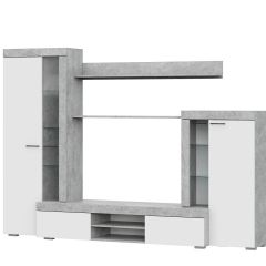 Гостиная МГС 5 (Цемент светлый/Белый) в Красноуральске - krasnouralsk.mebel24.online | фото 4