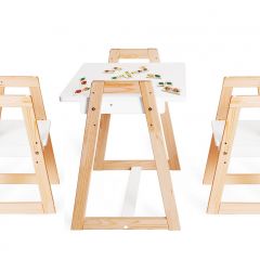 Комплект детской мебели стол и  два стула Я САМ "Лофт-Дуо" (Белый) в Красноуральске - krasnouralsk.mebel24.online | фото 1