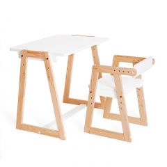 Комплект детской мебели стол и  два стула Я САМ "Лофт-Дуо" (Белый) в Красноуральске - krasnouralsk.mebel24.online | фото 8