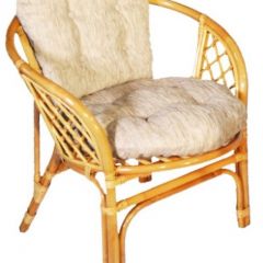 Кресло Багама, подушки светлые обычные шенил (Мёд) в Красноуральске - krasnouralsk.mebel24.online | фото 1