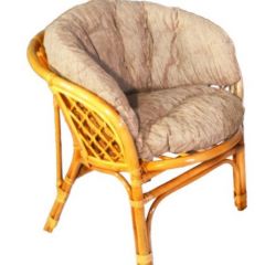 Кресло Багама, подушки светлые полные шенил (Мёд) в Красноуральске - krasnouralsk.mebel24.online | фото