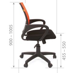 Кресло для оператора CHAIRMAN 696 black (ткань TW-11/сетка TW-01) в Красноуральске - krasnouralsk.mebel24.online | фото 5