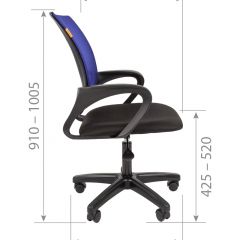 Кресло для оператора CHAIRMAN 696  LT (ткань стандарт 15-21/сетка TW-01) в Красноуральске - krasnouralsk.mebel24.online | фото 5