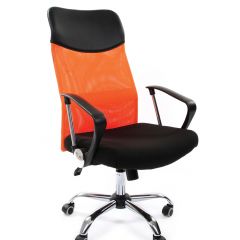 Кресло для руководителя CHAIRMAN 610 N (15-21 черный/сетка оранжевый) в Красноуральске - krasnouralsk.mebel24.online | фото