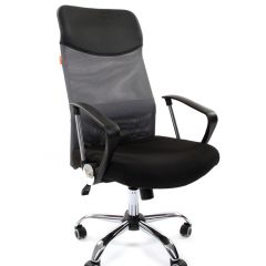 Кресло для руководителя CHAIRMAN 610 N(15-21 черный/сетка серый) в Красноуральске - krasnouralsk.mebel24.online | фото