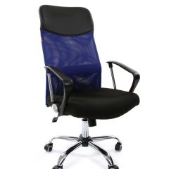 Кресло для руководителя CHAIRMAN 610 N (15-21 черный/сетка синий) в Красноуральске - krasnouralsk.mebel24.online | фото