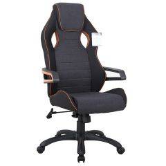Кресло компьютерное BRABIX Techno Pro GM-003 (ткань черное/серое, вставки оранжевые) 531813 в Красноуральске - krasnouralsk.mebel24.online | фото