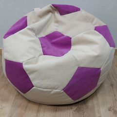 Кресло-мешок Мяч M (Nice Vanilla-Shaggy Fuchsia) в Красноуральске - krasnouralsk.mebel24.online | фото