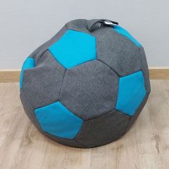 Кресло-мешок Мяч S (Savana Grey-Neo Azure) в Красноуральске - krasnouralsk.mebel24.online | фото