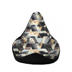 Кресло-мешок XL Snow Brown-Black в Красноуральске - krasnouralsk.mebel24.online | фото