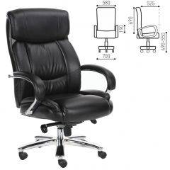 Кресло офисное BRABIX "Direct EX-580" (хром/рециклированная кожа/черное) 531824 в Красноуральске - krasnouralsk.mebel24.online | фото