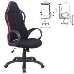 Кресло офисное BRABIX PREMIUM "Force EX-516" (ткань черное/вставки красные) 531571 в Красноуральске - krasnouralsk.mebel24.online | фото 1