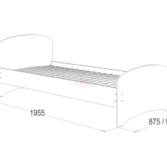 Кровать-4 одинарная (900*1900) в Красноуральске - krasnouralsk.mebel24.online | фото 2