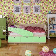 Кровать Бабочки (Салатовый матовый) 1600 в Красноуральске - krasnouralsk.mebel24.online | фото 1