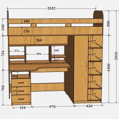 Кровать-чердак Аракс в Красноуральске - krasnouralsk.mebel24.online | фото 4