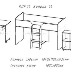 КАПРИЗ-14 Кровать 800 двухъярусная без рисунка в Красноуральске - krasnouralsk.mebel24.online | фото 2