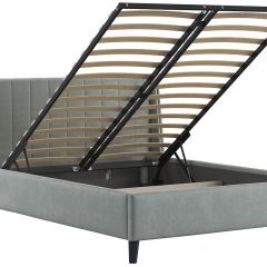 Кровать двойная Мелисса 140 + ортопед + ПМ + дно (арт. Тори 61 велюр (серебристый серый)) в Красноуральске - krasnouralsk.mebel24.online | фото 3