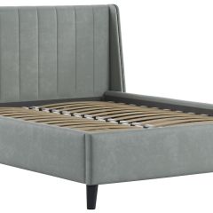 Кровать двойная Мелисса 140 + ортопед + ПМ + дно (арт. Тори 61 велюр (серебристый серый)) в Красноуральске - krasnouralsk.mebel24.online | фото 2