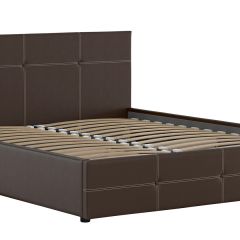 Кровать двойная Синди 160 + ортопед + ПМ + дно (арт. Марика 468 к/з (шоколад)) в Красноуральске - krasnouralsk.mebel24.online | фото 2