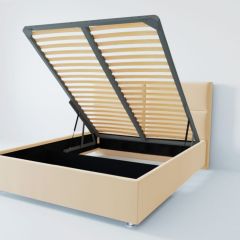 Кровать Корсика с ПМ 1600 (экокожа бежевая) в Красноуральске - krasnouralsk.mebel24.online | фото