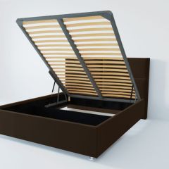 Кровать Корсика с ПМ 800 (экокожа коричневая) в Красноуральске - krasnouralsk.mebel24.online | фото