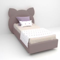 Кровать Котя с ортопедическим основанием 1200 (велюр темно-серый) в Красноуральске - krasnouralsk.mebel24.online | фото