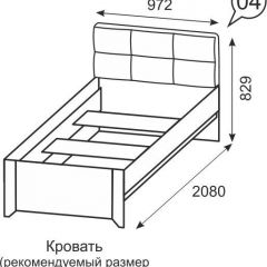 Кровать одинарная 900 Твист 04 в Красноуральске - krasnouralsk.mebel24.online | фото