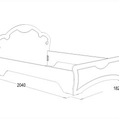 Кровать Ольга-10 МДФ (1600) без основания в Красноуральске - krasnouralsk.mebel24.online | фото 2