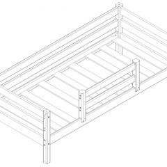 Кровать с защитой по центру Соня (Вариант 4) в Красноуральске - krasnouralsk.mebel24.online | фото 3