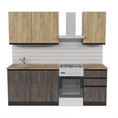 Кухонный гарнитур Адажио стандарт 1600 мм в Красноуральске - krasnouralsk.mebel24.online | фото 3