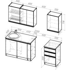 Кухонный гарнитур Амели стандарт 1600 мм в Красноуральске - krasnouralsk.mebel24.online | фото 3