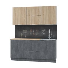 Кухонный гарнитур Асти-дуб сонома 1,8 в Красноуральске - krasnouralsk.mebel24.online | фото 2