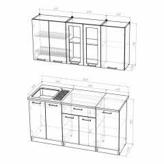 Кухонный гарнитур Инна стандарт 1600 в Красноуральске - krasnouralsk.mebel24.online | фото 3