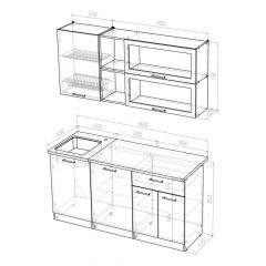 Кухонный гарнитур Лариса стандарт 3 1600 мм в Красноуральске - krasnouralsk.mebel24.online | фото 2