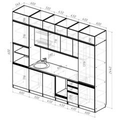 Кухонный гарнитур Лоретта люкс 3000 мм в Красноуральске - krasnouralsk.mebel24.online | фото 2