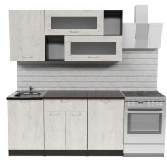 Кухонный гарнитур Лоретта стандарт 1600 мм в Красноуральске - krasnouralsk.mebel24.online | фото 3