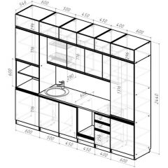 Кухонный гарнитур Ноктюрн люкс 3000 мм в Красноуральске - krasnouralsk.mebel24.online | фото 2