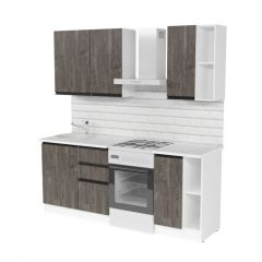 Кухонный гарнитур Ноктюрн медиум 1400 мм в Красноуральске - krasnouralsk.mebel24.online | фото 3