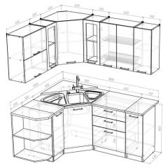 Кухонный гарнитур Паола оптима 1500х1800 мм в Красноуральске - krasnouralsk.mebel24.online | фото 2