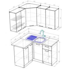 Кухонный гарнитур Паола прайм 1200х1400 мм в Красноуральске - krasnouralsk.mebel24.online | фото 2