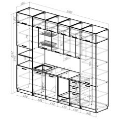 Кухонный гарнитур Сапфир 2 экстра 3000 мм в Красноуральске - krasnouralsk.mebel24.online | фото 2