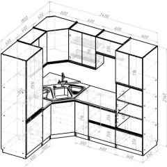 Кухонный гарнитур Сиена оптима 1800х2400 мм в Красноуральске - krasnouralsk.mebel24.online | фото 2