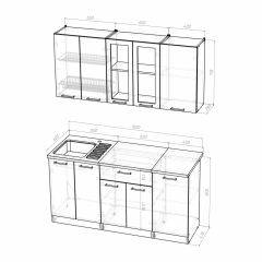 Кухонный гарнитур Светлана стандарт 1600 в Красноуральске - krasnouralsk.mebel24.online | фото 3
