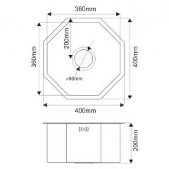 Мойка D400G Octavia MELANA Profline 1,2/200 ЗОЛОТО врезная фигурная D400G в Красноуральске - krasnouralsk.mebel24.online | фото 3