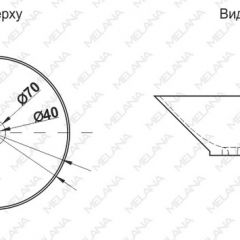 Накладная раковина melana mln-7020-b1+b18 (t4006hb1+b18 ) (сине-черная) в Красноуральске - krasnouralsk.mebel24.online | фото 2