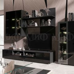 НИКОЛЬ Тумба ТВ (Черный глянец/Черный) в Красноуральске - krasnouralsk.mebel24.online | фото 4