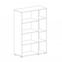 НИЦЦА Гостиная Шкаф-витрина 2 дв в Красноуральске - krasnouralsk.mebel24.online | фото 2