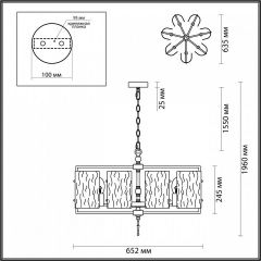 Подвесная люстра Odeon Light Elegante 4878/7 в Красноуральске - krasnouralsk.mebel24.online | фото 4